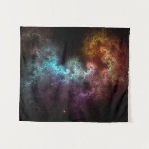 Squiggley Nebula Star Dust Cloud CRQENH Wandteppich