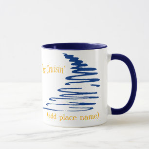Squiggly Lines_Just Cruisin' Namedrop-Vorlage Tasse