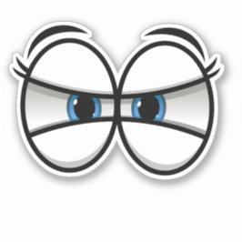 Squinting Eyes Sticker