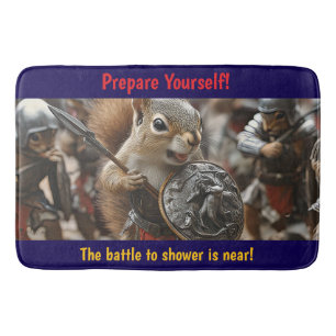 Squirrel Battle Badematte