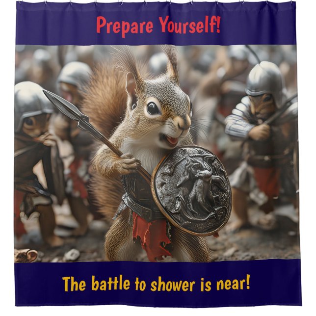 Squirrel Battle Duschvorhang (Vorderseite)