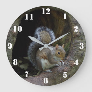 Squirrel Clock Große Wanduhr