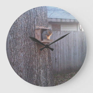 Squirrel Clock Große Wanduhr