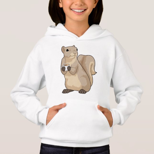 Squirrel Coffee Cup Hoodie (Vorderseite)