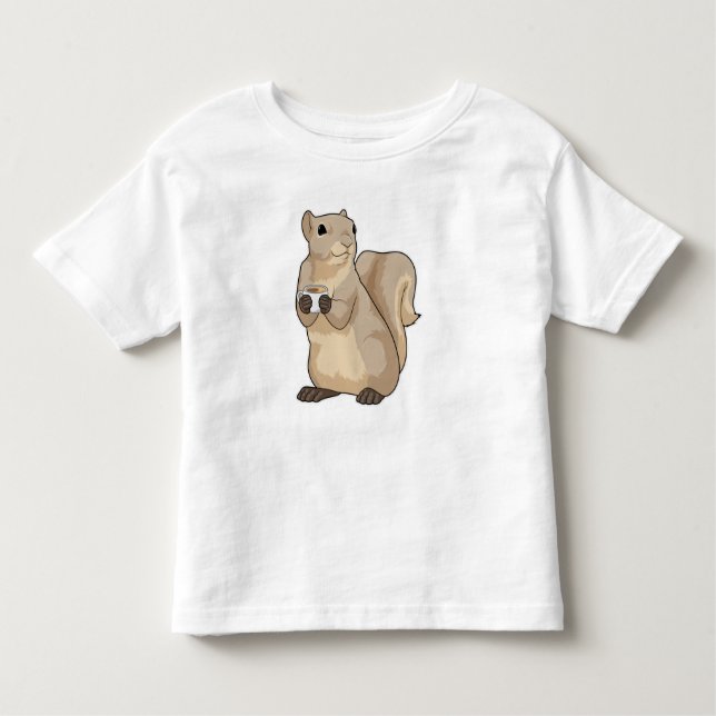 Squirrel Coffee Cup Kleinkind T-shirt (Vorderseite)
