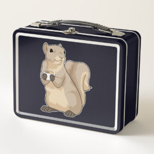 Squirrel Coffee Cup Metall Brotdose