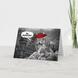 Squirrel French Artist Birthday Karte