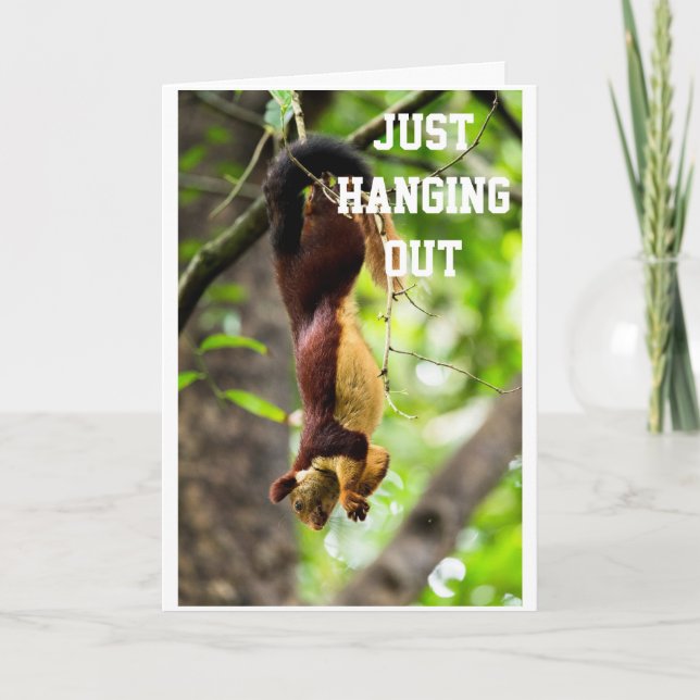 SQUIRREL HAT SICH HERAUSGEGEBEN, UM GLÜCKLICH "GEB KARTE (Vorderseite)