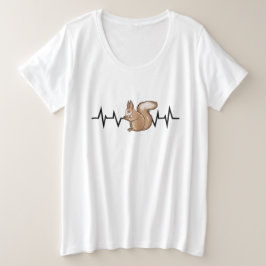 Squirrel Heartbeat Große Größe T-Shirt