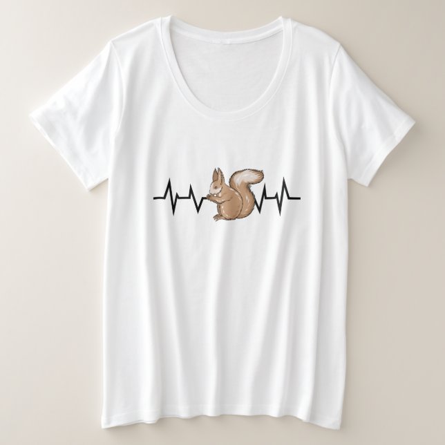 Squirrel Heartbeat Große Größe T-Shirt (Design vorne)