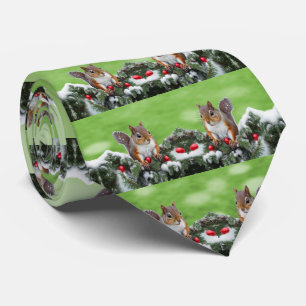Squirrel Holiday Christmas Neck Tie Krawatte