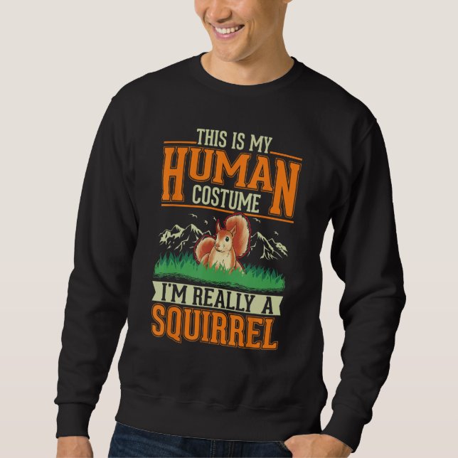 Squirrel Human Costume Halloween Squirrel Sweatshirt (Vorderseite)