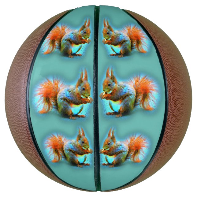 Squirrel in modern style basketball (Vertikal)