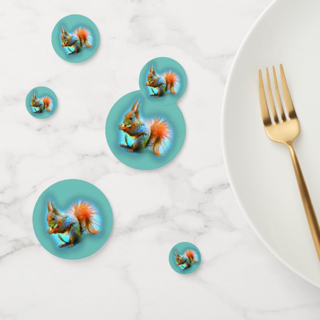 Squirrel in modern style konfetti (Gruppe)