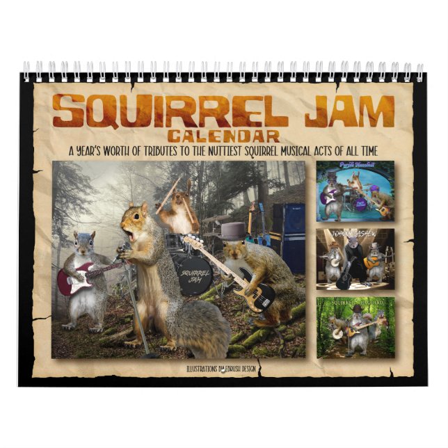 Squirrel Jam - Nutty Musicians Calendar Kalender (Titelbild)