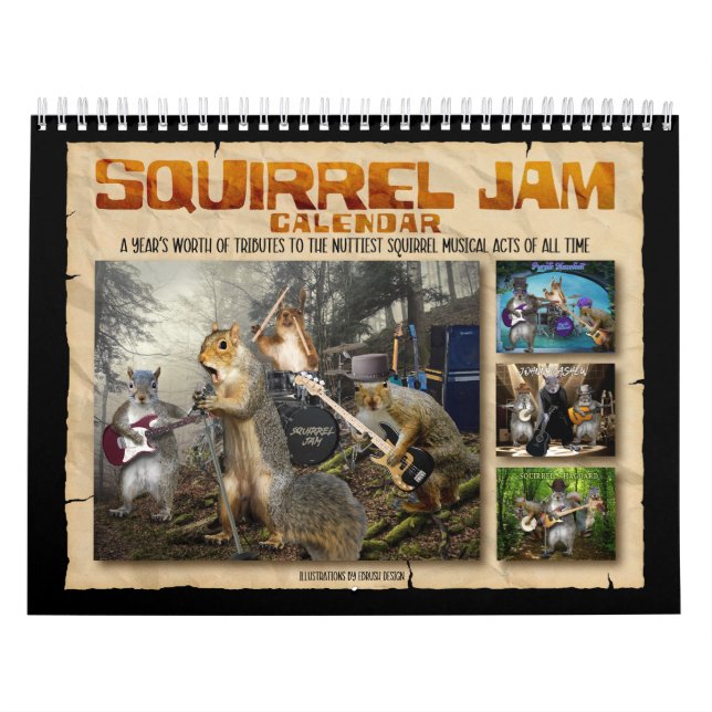 Squirrel Jam - Nutty Musicians Calendar Kalender (Titelbild)