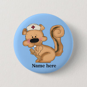 Squirrel Nurse Button