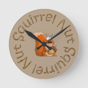 squirrel nut clock runde wanduhr