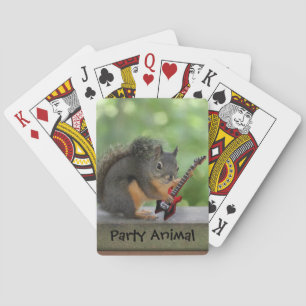 Squirrel Playing Electric Guitar Spielkarten