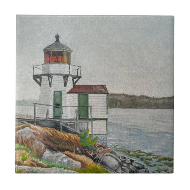 Squirrel Point Leuchtturm Fliese (Vorderseite)