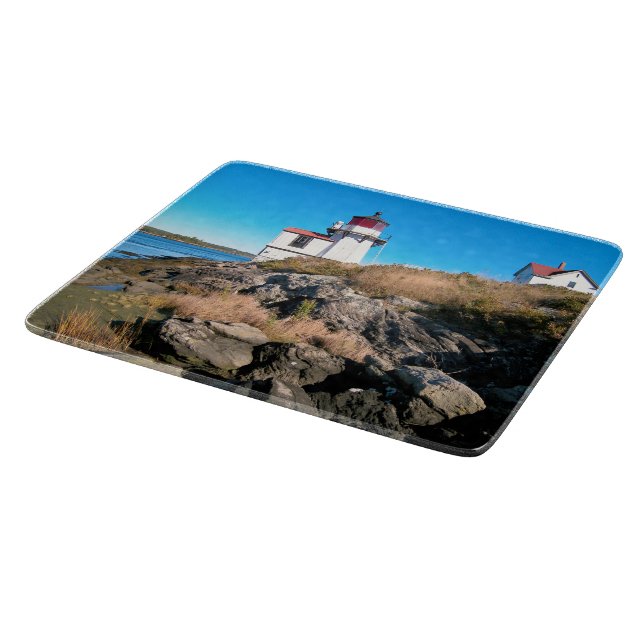 Squirrel Point Lighthouse Maine Cutting Board Schneidebrett (Ecke)