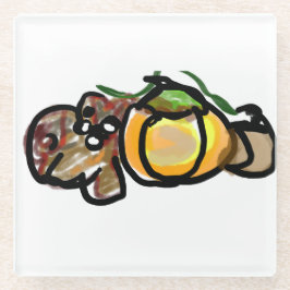 Squirrel pumpkins glasuntersetzer