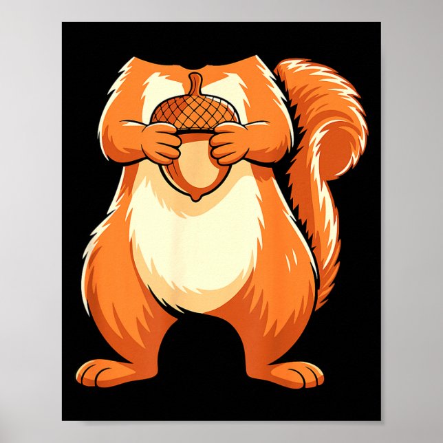 Squirrel Shirt Adult Men Women Kids Body Squirrel  Poster (Vorne)