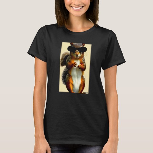 Squirrel Sunglasses Wild Animal Forest Animal Natu T-Shirt (Vorderseite)