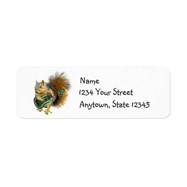Squirrel Ukulele Address Labels (Vorne)