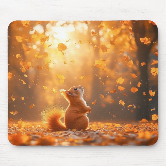 Squirrel Wild Animal Loving Portrait  Mousepad (Vorne)