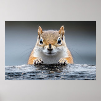 Squirrel Wild Animal Loving Portrait Poster