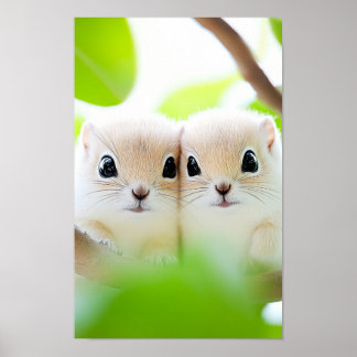 Squirrel Wild Animal Loving Portrait Poster
