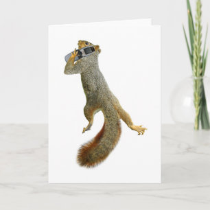 Squirrel with Cell Phone Karte