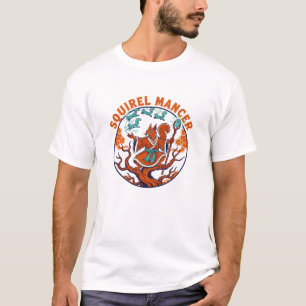 Squirrelmancer Waldzauberer Magische Fantasy-Kunst T-Shirt