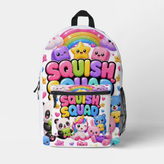 Squish Squad Funkelnder Regenbogen-Panda-Einhorn S Bedruckter Rucksack
