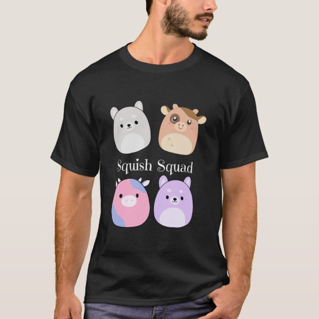 Squish Squad gegossene Tiermatte T-Shirt (Vorderseite)