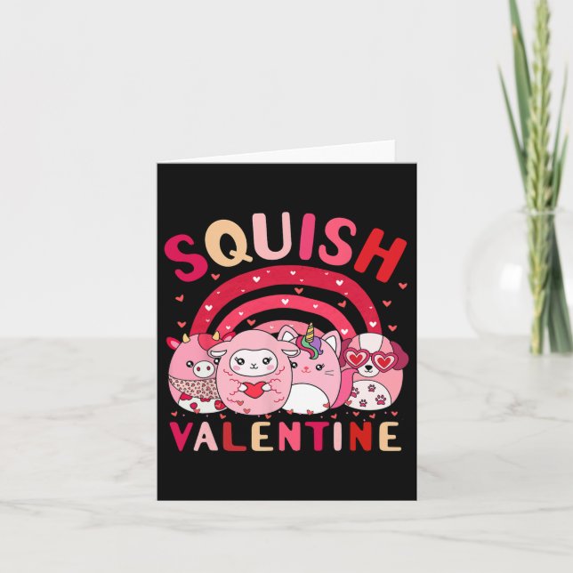 Squish Valentine Squad Geschenke Niedlich für Kind Karte (Vorderseite)