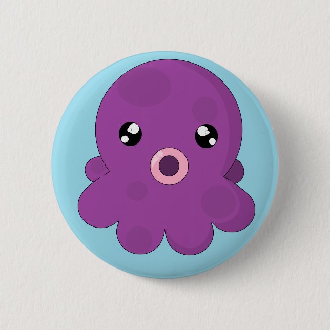 Squishy der Tintenfisch Button (Vorderseite)