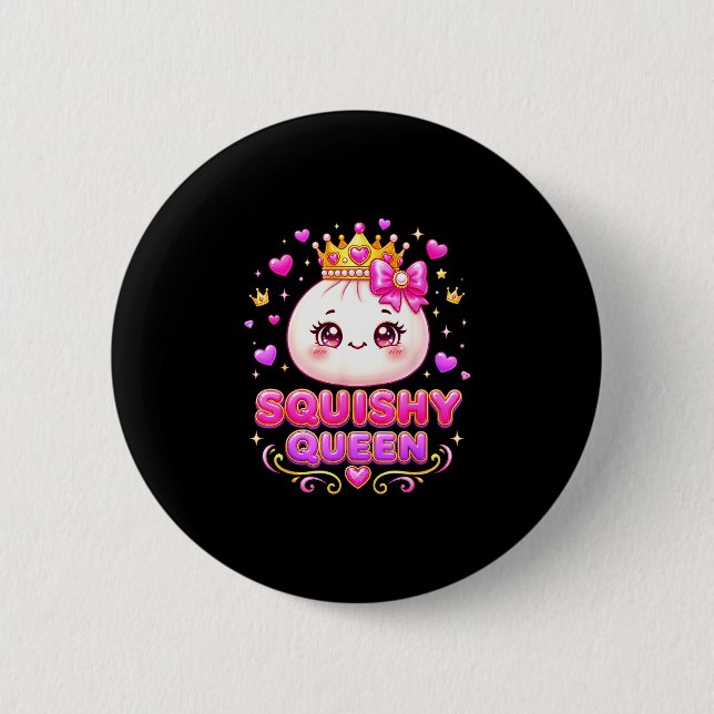 Squishy Königin Klöße kawaii Pastell Anime Button (Vorderseite)