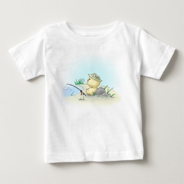 Squishy Littlekins Fischen Baby T-shirt (Vorderseite)