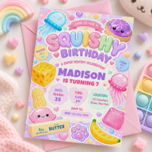 Squishy Mädchen Cute Kawaii Farbige Geburtstagsfei