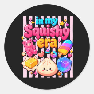 Squishy Vibes Kawaii Klößchen Regenbogen-Ästhetik Runder Aufkleber