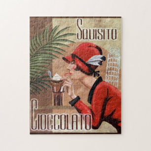 Squisito Cioccolato Italienische Frau Vintag Puzzle