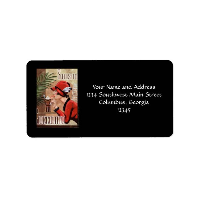 Squisito Cioccolato Italienische Schokolade Frauen Adressaufkleber (Vorne)