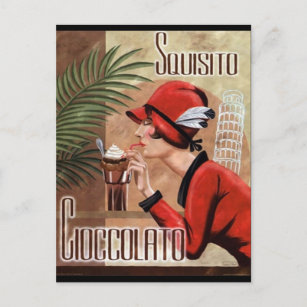 Squisito Cioccolato Italienische Schokolade Frauen Postkarte