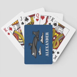 SR71 Blackbird Recon Flugzeug in Wolken Spielkarten