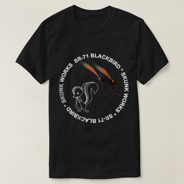 SR71 Blackbird Skunk Works Blackbird T-Shirt (Design vorne)