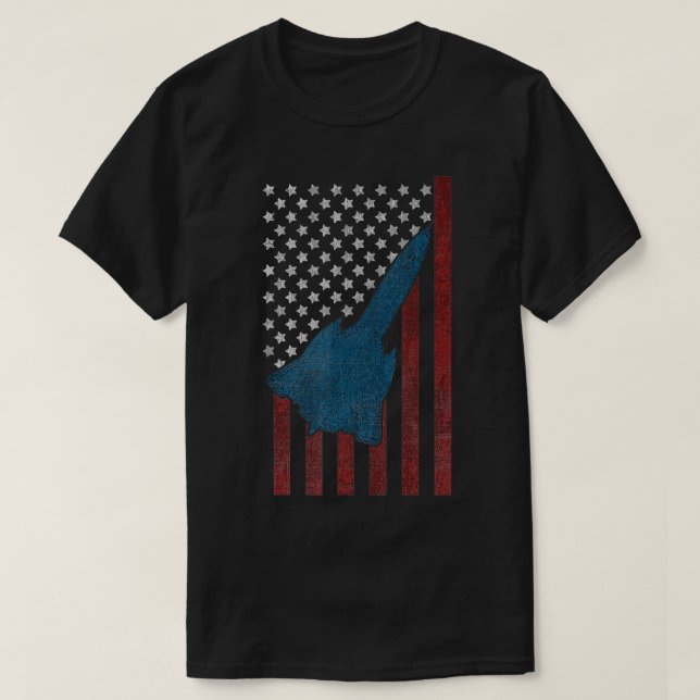 SR71 Jet US Military Aircraft Black Bird US Patrio T-Shirt (Design vorne)