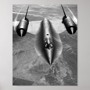 SR-71 Blackbird, der über Kalifornien fliegt Poster