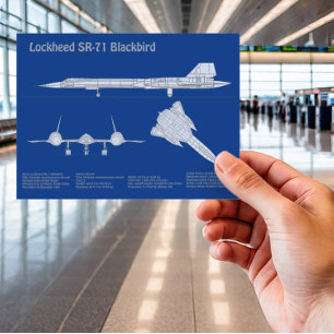 SR-71 Blackbird - Flugzeugbauplan-Pläne ABD Postkarte